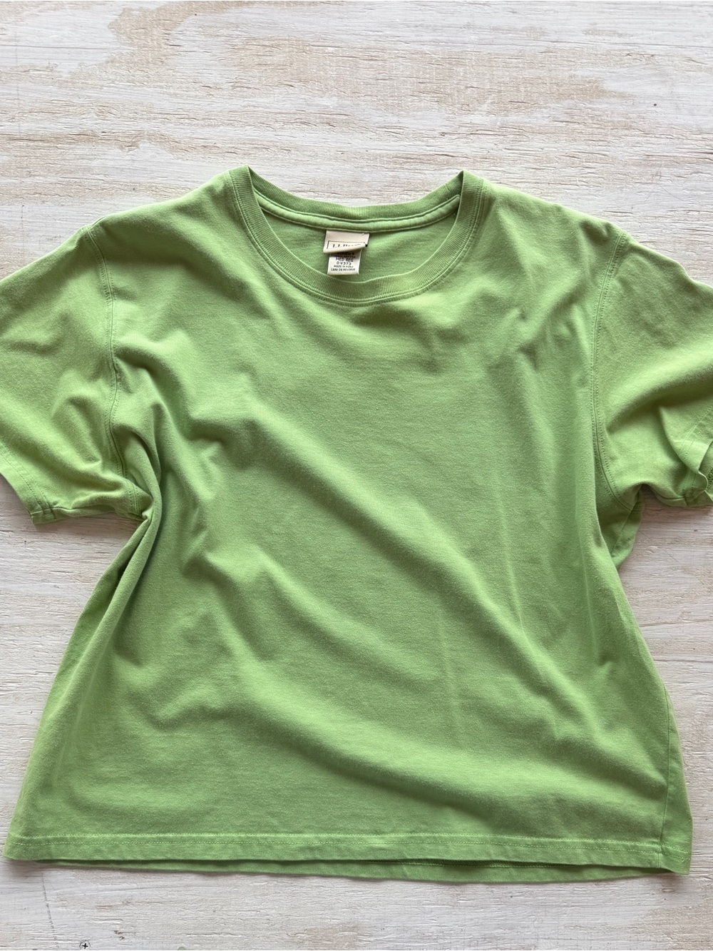 L.L. Bean 100% Cotton Short Sleeve Crew Tee in Green Women’s Medium